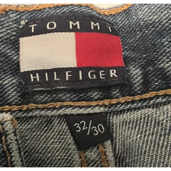 Tommy Hilfiger Mens Jeans Size 32x30 Straight Leg Medium Wash Blue Denim - Picture 3 of 5